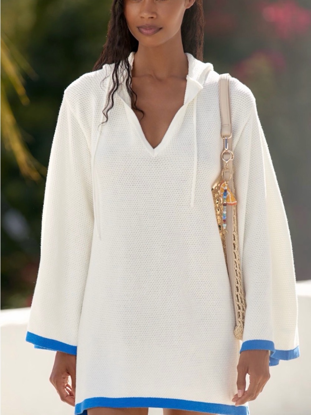 The Livvy Waffle knit sweater Tunic by Flat White